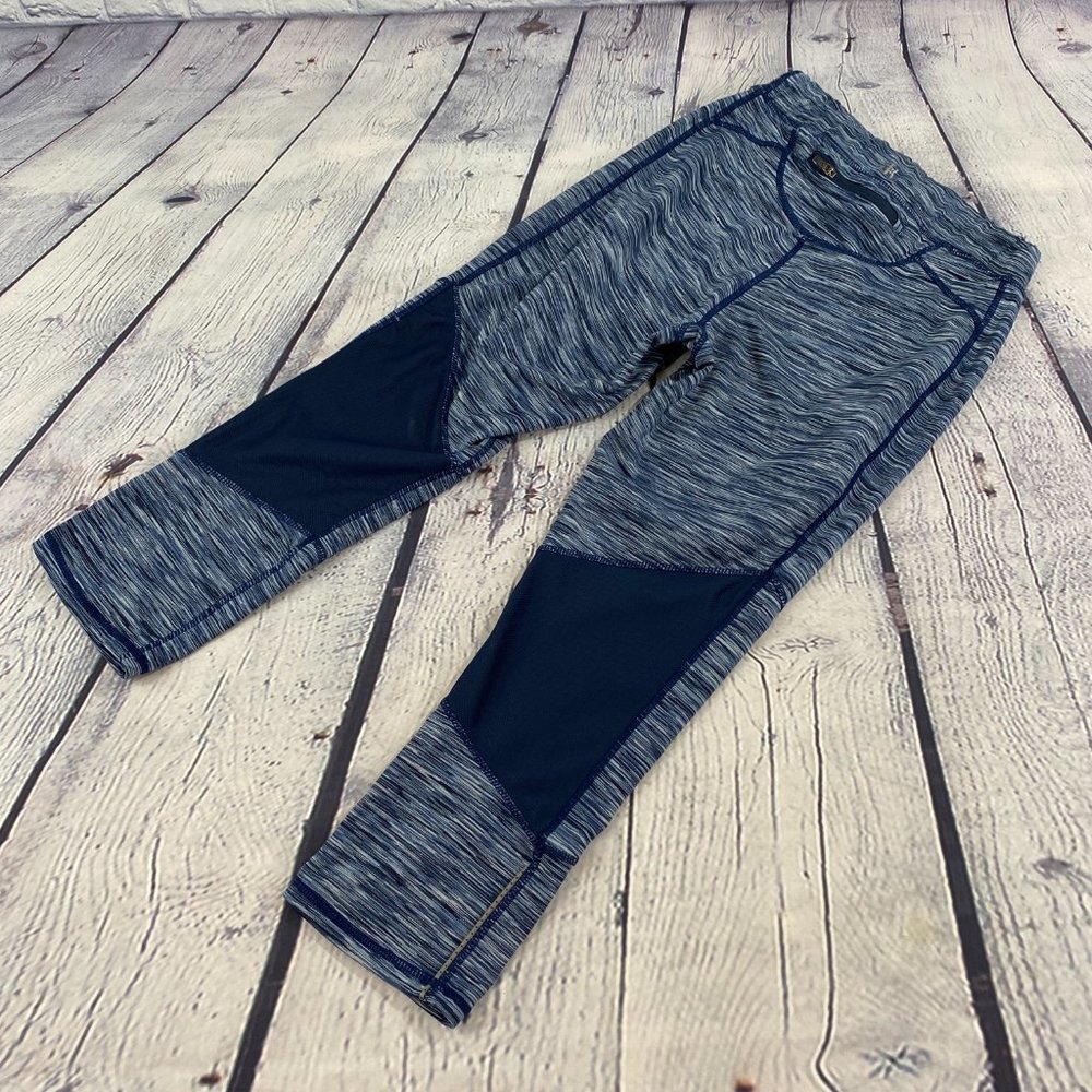 Kyodan Striped Sport Yoga Blue Legging Pants - Picture 2 of 6
